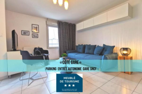 CÔTÉ GARE - Gare - Centre-ville - Parking - Netflix - Wifi - Disney+ - Terrasse